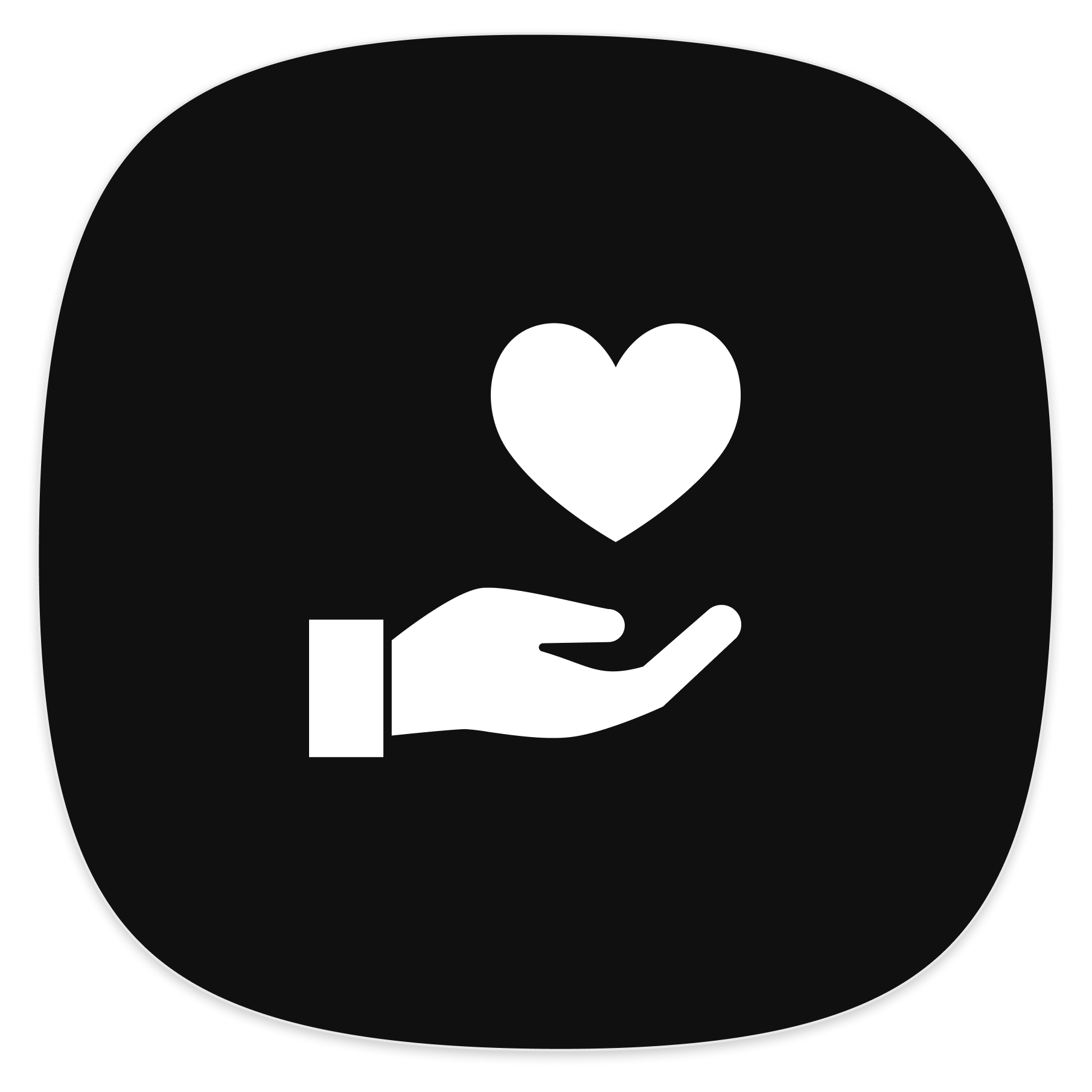 A hand supporting a heart